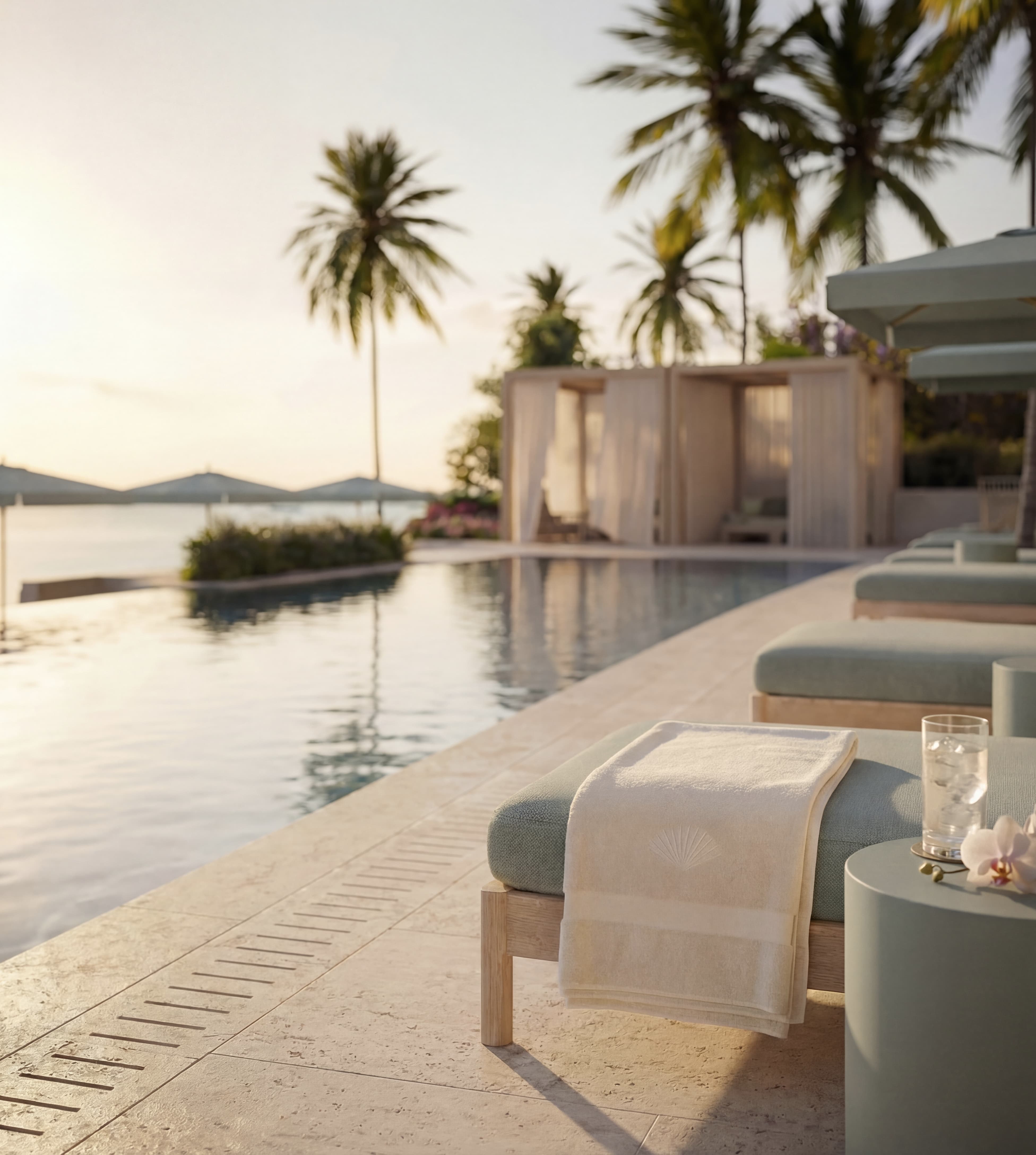 A view of the pool at Mandarin Oriental Residences West Palm Beach